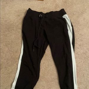 black and white joggers